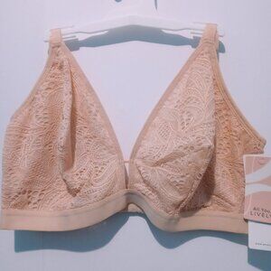 2x ALL YOU LIVELY Women's Bra Bralette Lace Peach | 272/ADR35 | Size 3